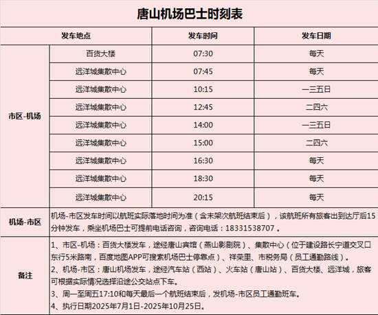 航班时刻调整！唐山机场最新通知2.png