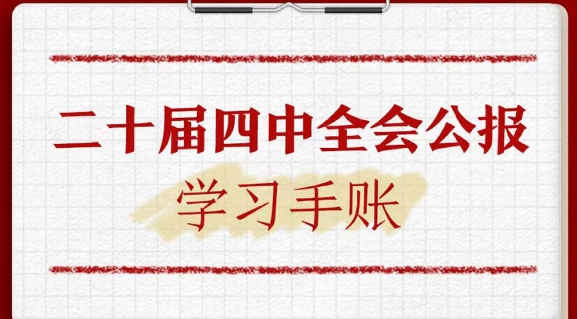 党的二十届四中全会公报学习手账